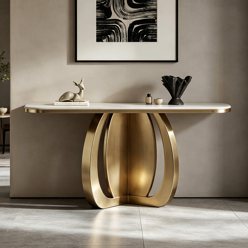 Console Italian Luxury, 33.5" H x 63" W x 13.8" D
