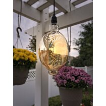 Outdoor battery-powered LED pendant lamp bowl transparent – Offrotie