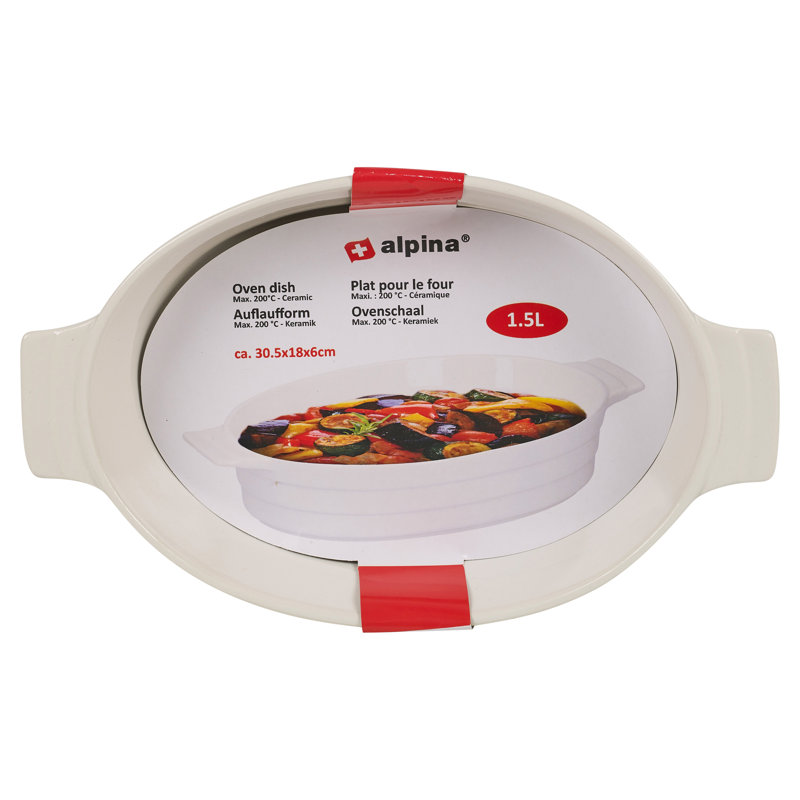 Symple Stuff Koris Oval Ceramic Au Gratin Dish Bakeware