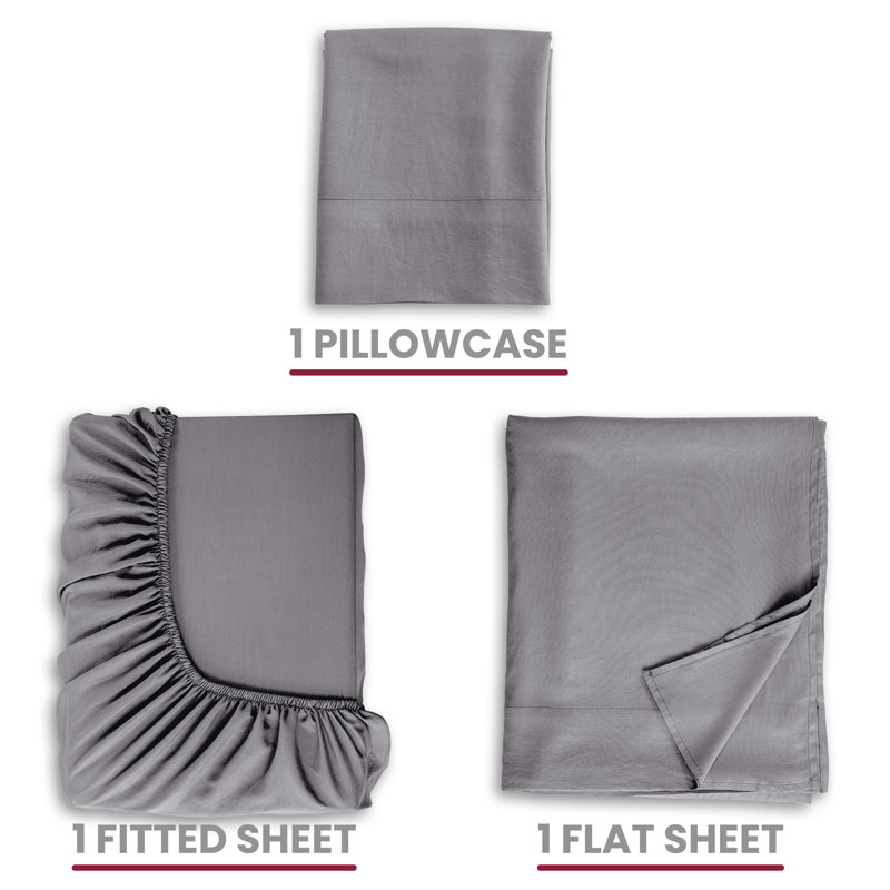 Ensemble de literie 4 pièces Luxury, Gris, Simple