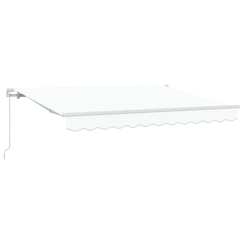VidaXL 200 D Retractable, White, 250cm W x 200cm D, Solid Color