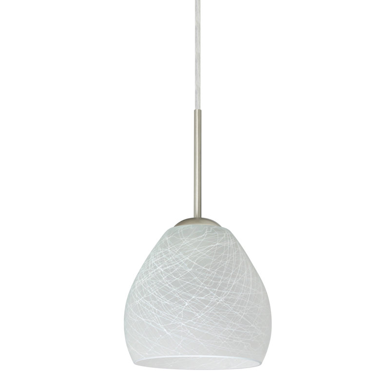 Eynesil 1 - Light Single Pendant, Xenon or Incandescent, Satin Nickel, Carrera