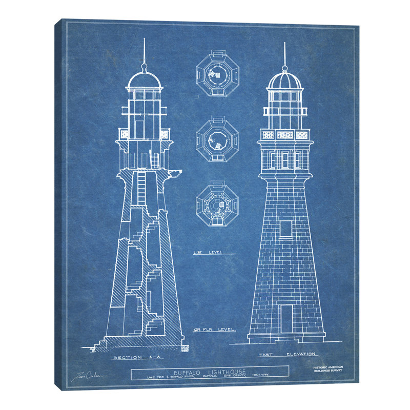 Buffalo Lighthouse by Tina Carlson - Wrapped Canvas Print, 51cm H x 38cm W x 4cm D