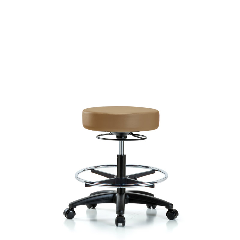 Tabouret de laboratoire Calliope, Roulettes, Taupe