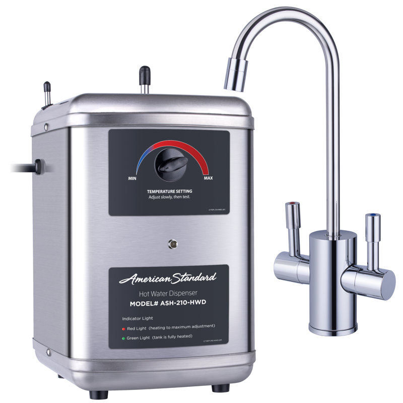ASH210 Instant Hot Water Dispenser System, Dual-Handle Faucet with Under Sink Tank, Polished Chrome