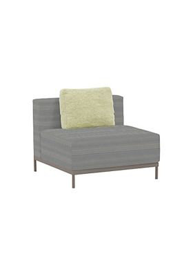 Duval Outdoor Lounge Chair, Gray Cushion/Gray Frame