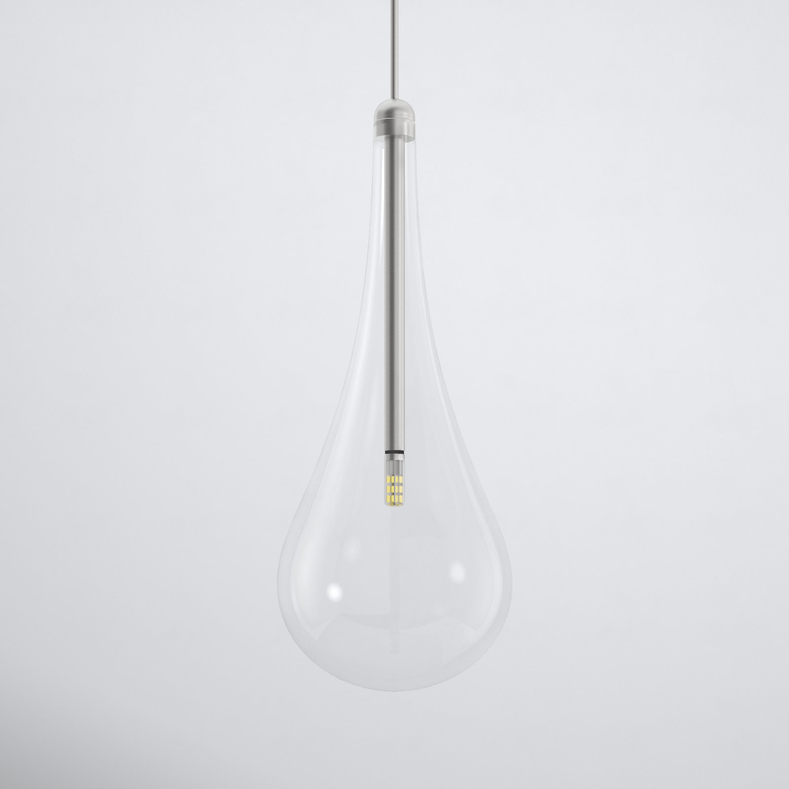 Deva Single Light Glass Dimmable Pendant