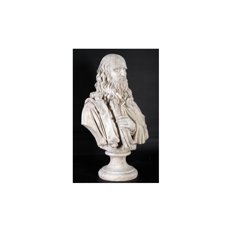 Statue buste Leonardo Da Vinci