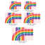 Papier peint de qualité supérieure - rayures arc-en-ciel colorées-18298081