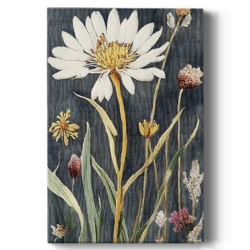 Floral, toile tendue avec châssis Cxxxi, prête à être accrochée, H 48 po x l 32 po
