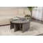 Table basse industrielle moderne, gris béton, 35,5 po x 16,1 po | 100% panneau de particules enduit de mélamine, épaisseur: 0,7 pouce | Conception élégante pour le salon, durable et facile à entretenir-109178477