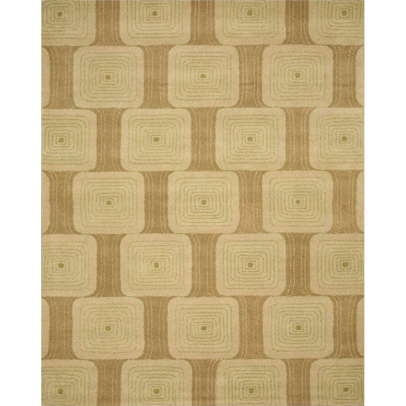 Green Hand Tufted Wool Rug