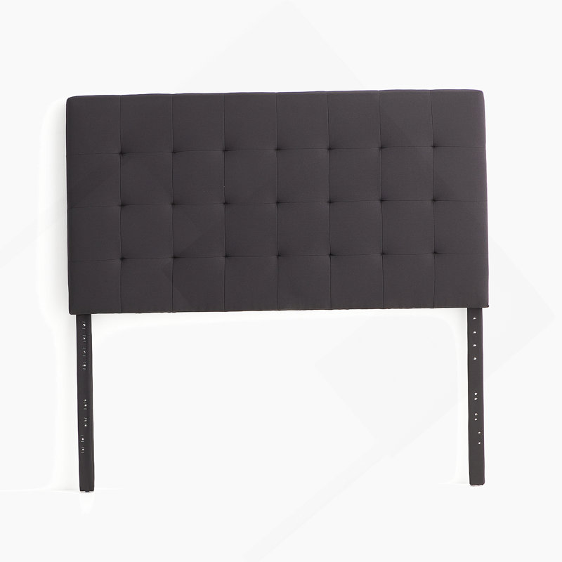 Rectangle Square Tufted Headboard, Queen, Charcoal