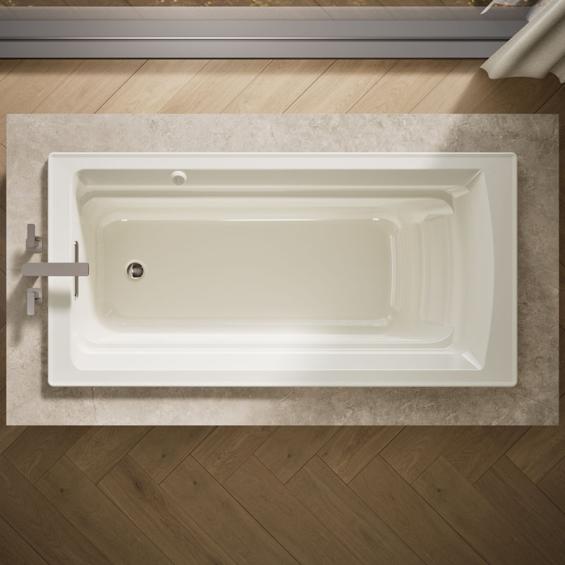 Archer® 72" x 36" Drop  in Air Bathtub, Biscuit