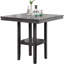 5-Piece Set Square Dining Table With Shelves Cushion Seat Ladder Back High Dining Chairs Solid Wood
