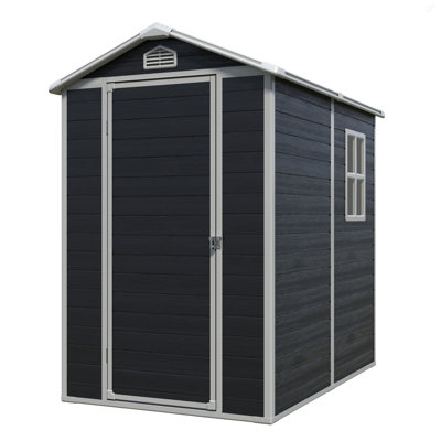 4 Ft X 6 Ft Outdoor Plastic Storage Shed With Floor