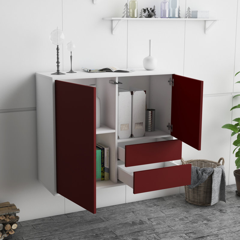 Scranton 92cm Sideboard, Red