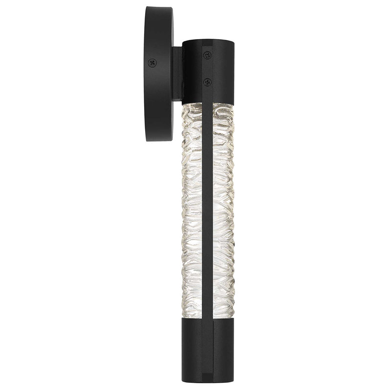 Applique murale à DEL Tig avec verre d'eau pressé, éclairage vers le bas supplémentaire pour des lumens supplémentaires, sélectionnable 3-CCT, à intensité variable, conforme à l'ADA