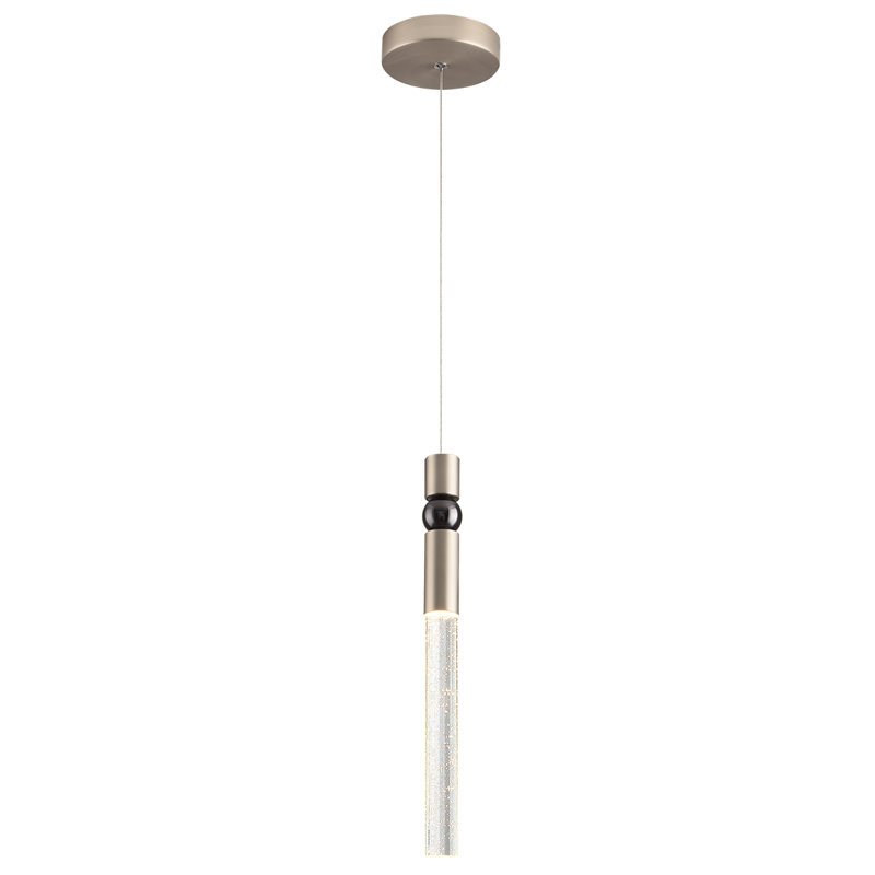 Lykan 1 - Light Mini Crystal Pendant, Brushed Nickel