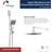 Quadrato All-In-One Kit with Rough in-Valve-40356290