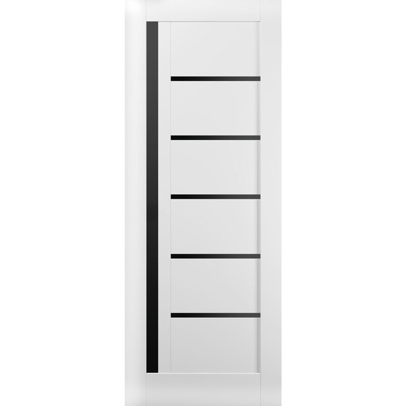 Dalle de porte standard en verre givré Quadro, 36 po x 96 po, Blanc