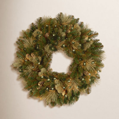 The Holiday Aisle® 30" Pre-Lit Pine Wreath