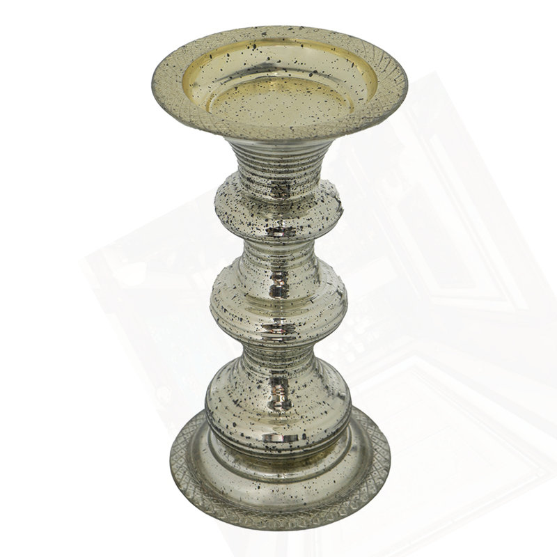 D6.1X11.8" Pillar Candle Holder, 11.8" H x 6.1" W x 6.1" D