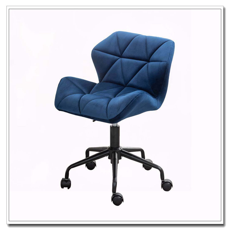 Eldon Diamond Tufted Adjustable Swivel Office Chair,Blue, Blue