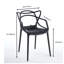 Ensemble de 4 chaises contemporaines transparentes pour la maison et le bureau-2077798977