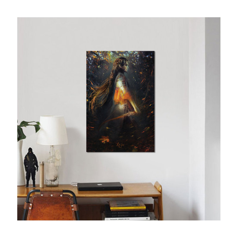 « phoenix warrior », impression sur toile, H 12 po x l 8 po x P 0,75 po