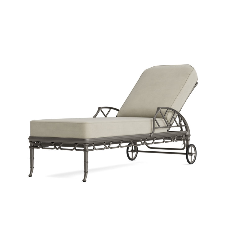 Calcutta Outdoor Chaise Lounge, Mica, Fusion Neptune