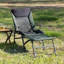 Chaise de camping pliable pour l'extérieur avec repose-pieds réglable et amovible pour les voyages amusants