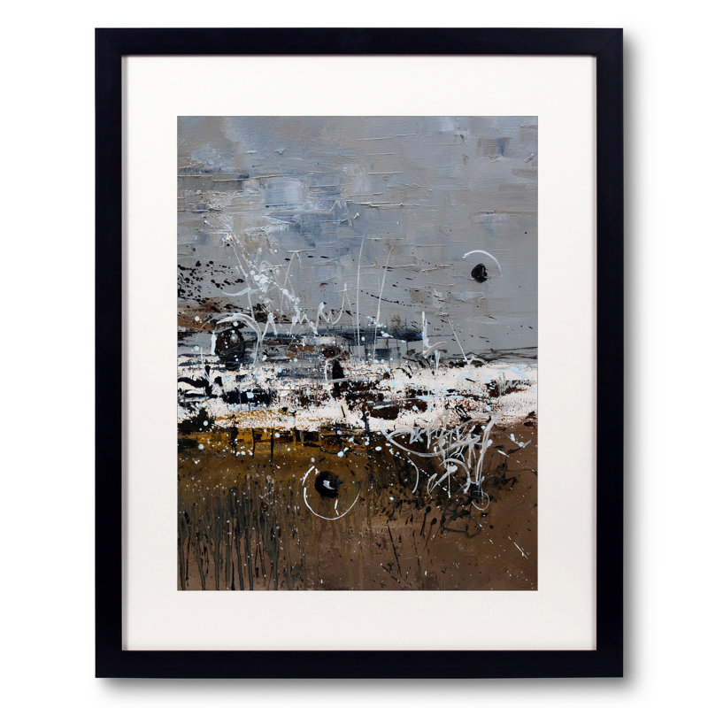 Euclidean Discovery par Pol Ledent - Peinture, Papier avec cadre noir, H 30 po x l 24 po