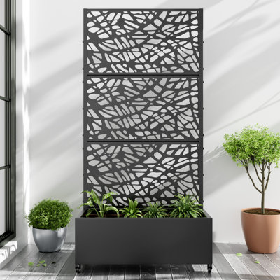 Eurel Metal Planter Box with Wheels