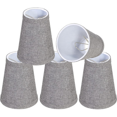 Aspen Creative 7AD92D0259A34AC7972A4F3F8C45DE7E, abat-jour de lustre à pince Empire, gris foncé, 2 1/2 po haut x 4 po bas x 5 po incliné, 5PK