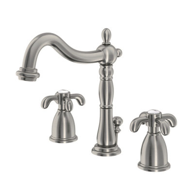 French Country Widespread Bathroom Faucet with Drain Assembly