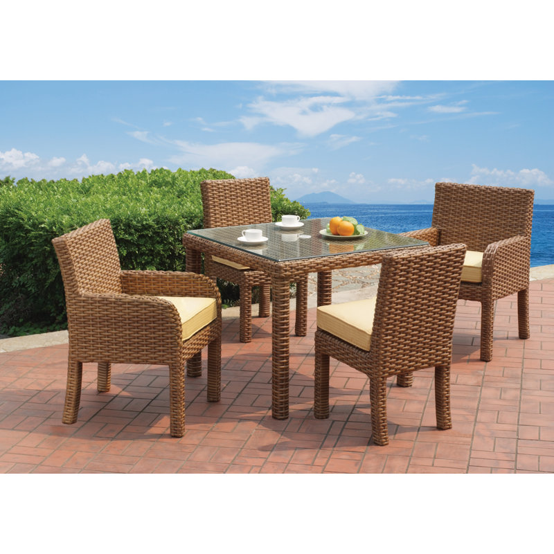 Ensemble repas 5 pièces avec coussin Java, Sunbrella® sable Dupione