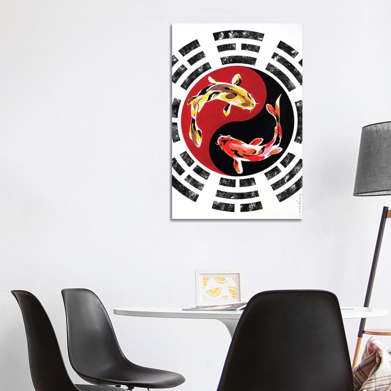 Koi Fish by Soo Beng Lim - Wrapped Canvas Gallery-Wrapped Canvas Giclée, 20.32 cm H x 30.48 cm W