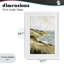 «Serene Cliff Coast Landscape», reproduction d'art sous verre encadrée par Petal Prints Design-130825661-130825666