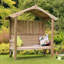 O'Donohue 207cm W x 55cm D Solid Wood Arbour with Bench in Natural