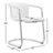 Higbee Upholstered Dining Chair with Chrome Frame