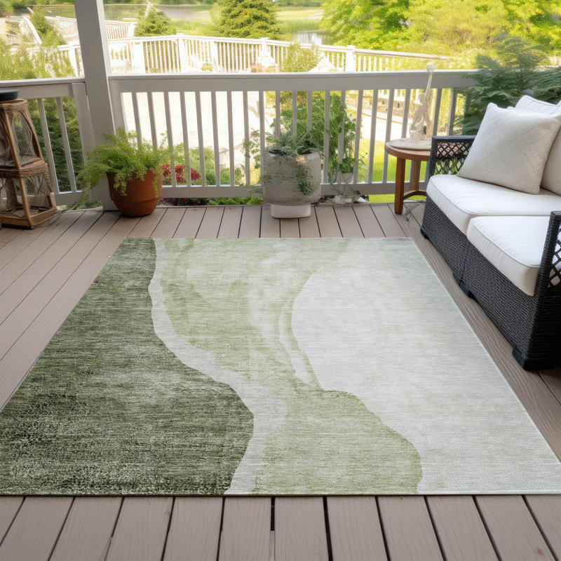 Tapis intérieur / extérieur avec envers antidérapant Chrisa, Rectangle 2 pi 6 po x 3 pi 10 po
