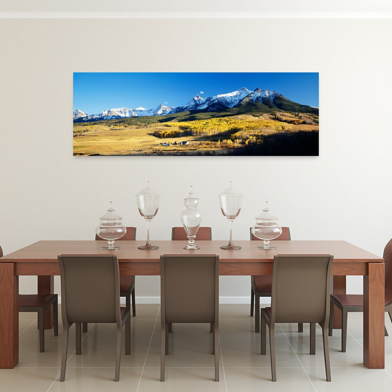 Colorado, Ridgeway, dernier dollar, art pacifique abstrait contemporain d'automne, H 20 po x l 60 po