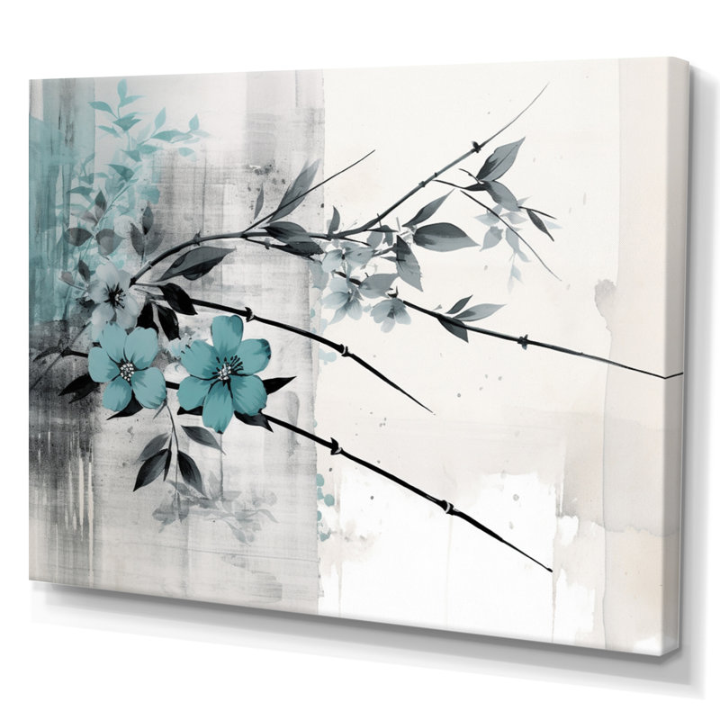 Asian Art Sumi Bird Serenity II, reproduction d'art sur toile, H 24 po x l 32 po x P 1 po, Toile tendue