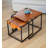 Cili Solid Wood Top Nesting Tables