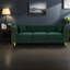 Ensemble de canapés modernes en velours vert Chesterfield 3 et 2 places pour la maison