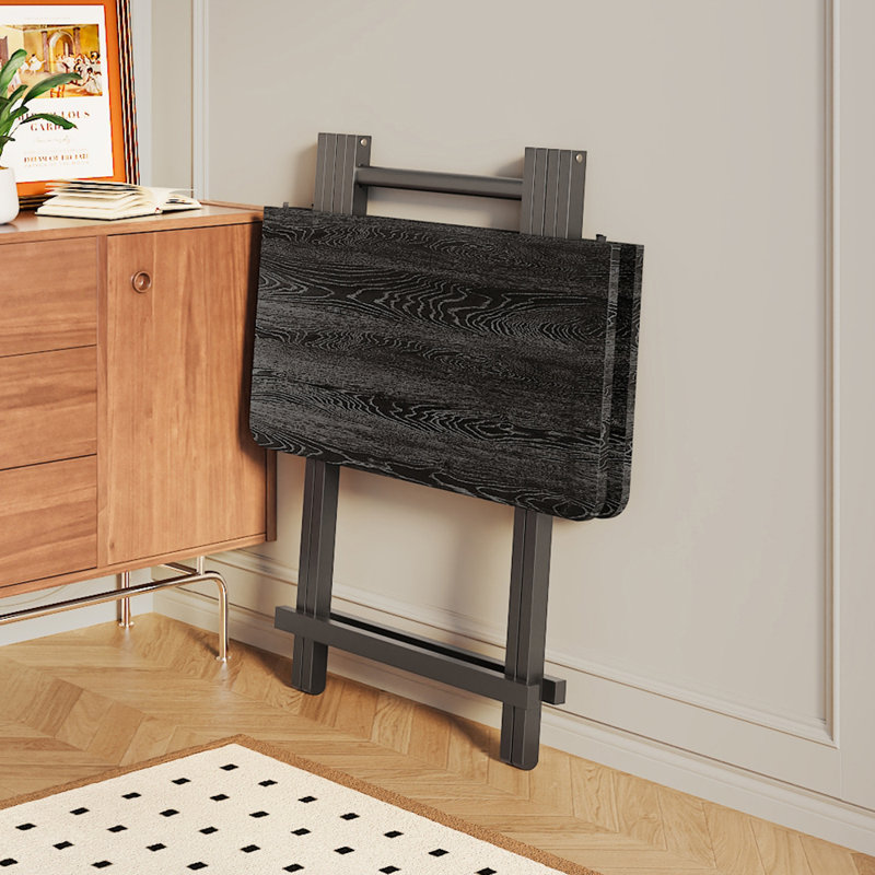 Kruter Foldable Square Dining Table, 74cm H x 70cm L x 70cm W, Black