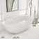 71'' x 35'' Freestanding Soaking Solid Surface Bathtub with Faucet