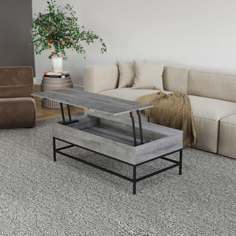 Gray Lift Top Coffee Table