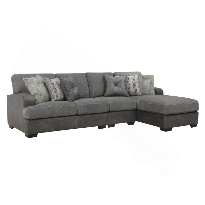 Canapé modulaire gris 3 pièces